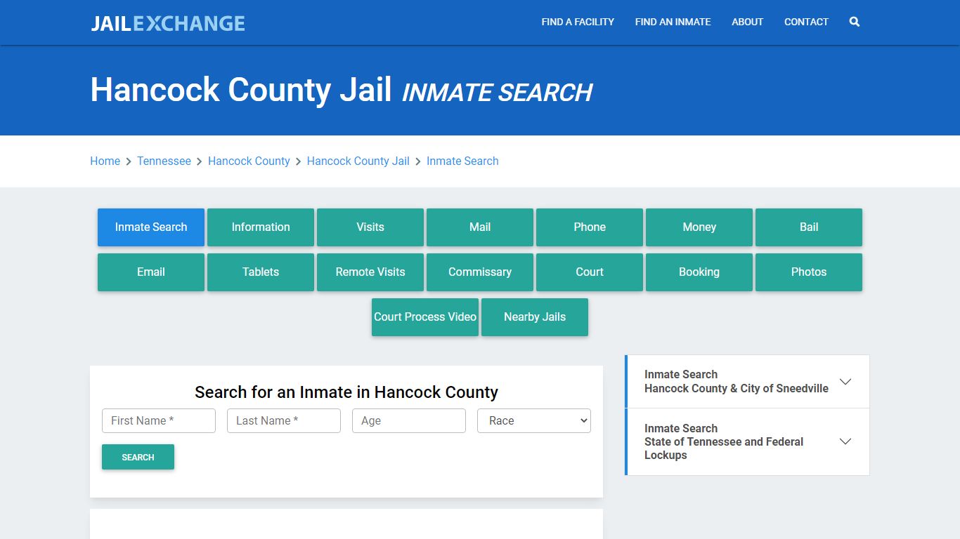 Hancock County Jail, TN Inmate Search: Roster & Mugshots